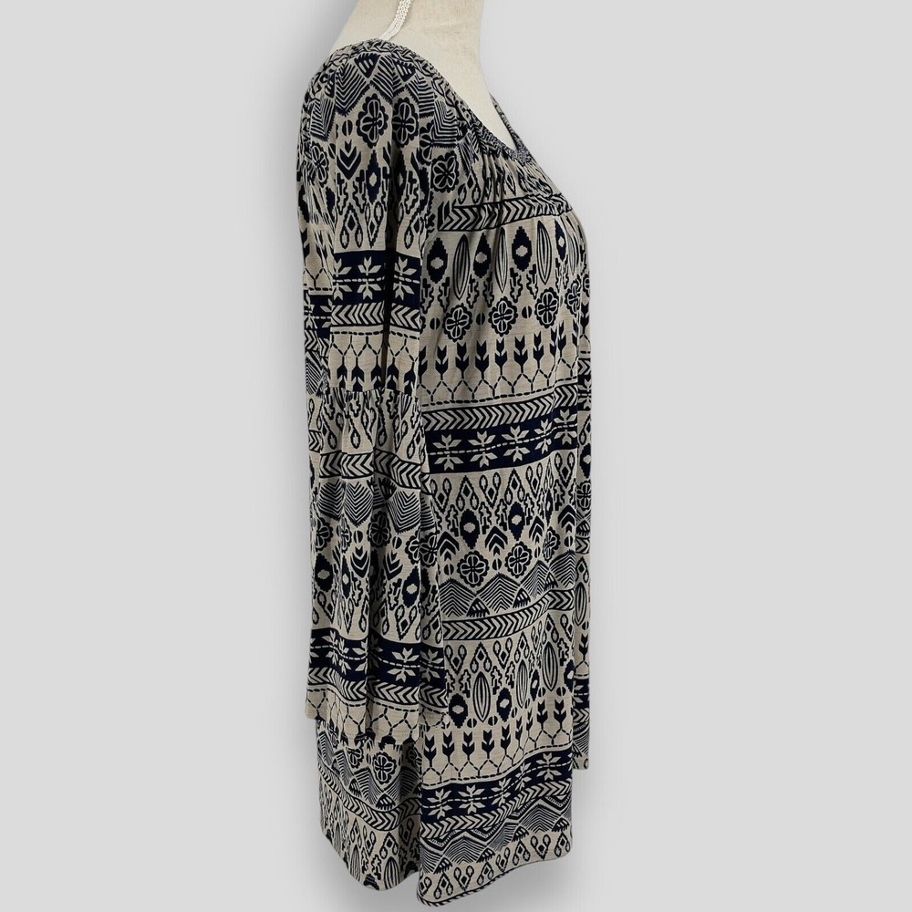 R Rouge Dress Womens Long Bell Sleeve Bohemian Printed Off The Shoulder Casual S - Picture 4 of 9